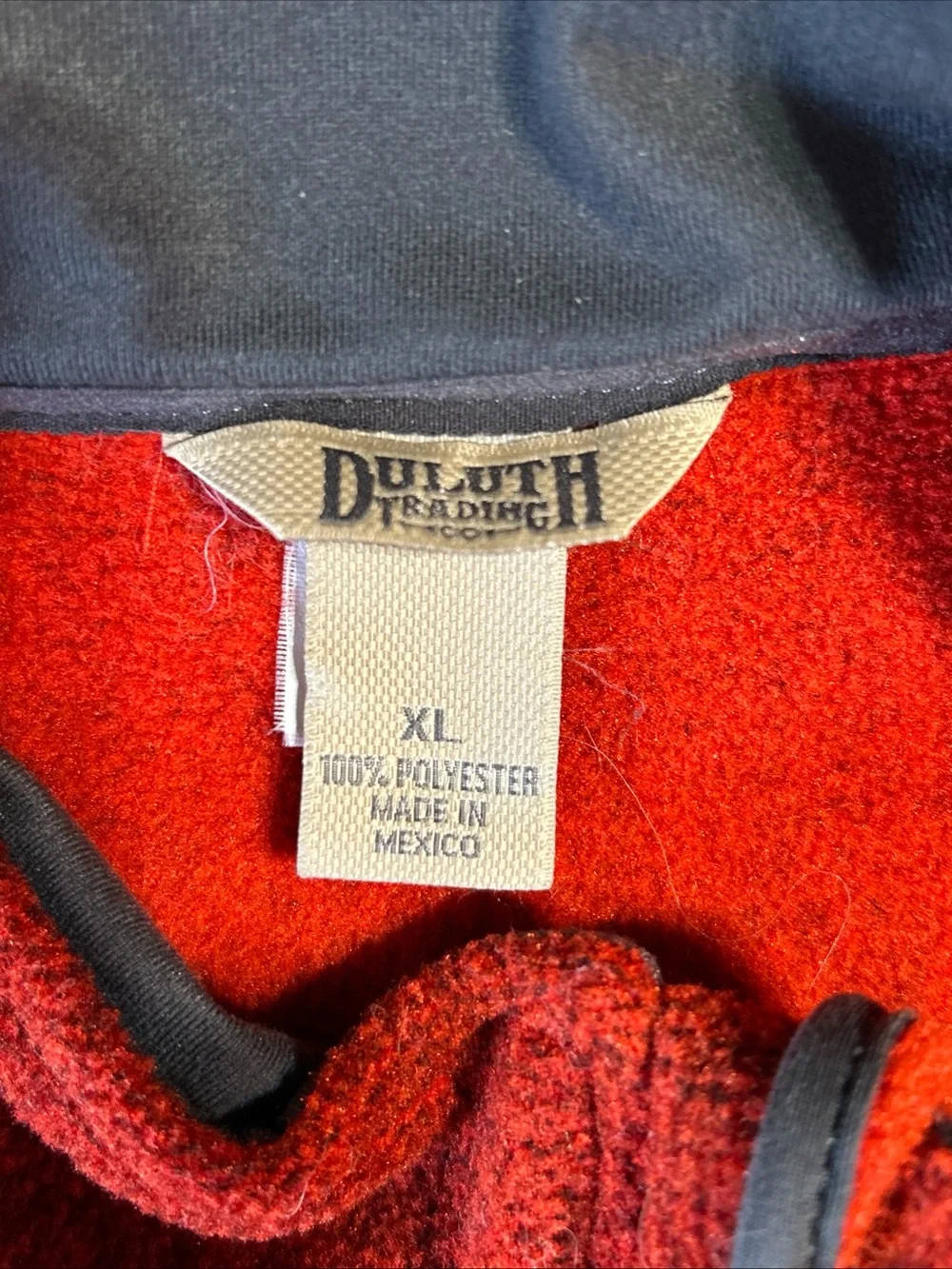 Duluth Trading Company Fleece Vest With Pockets Full Zip Mens XL Travel Layer